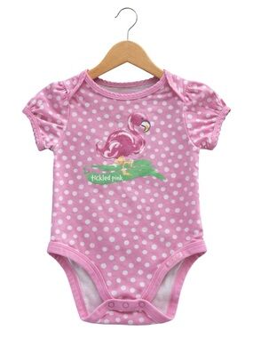 5/$10 The Children's Place Pink Polka Dot Bodysuit